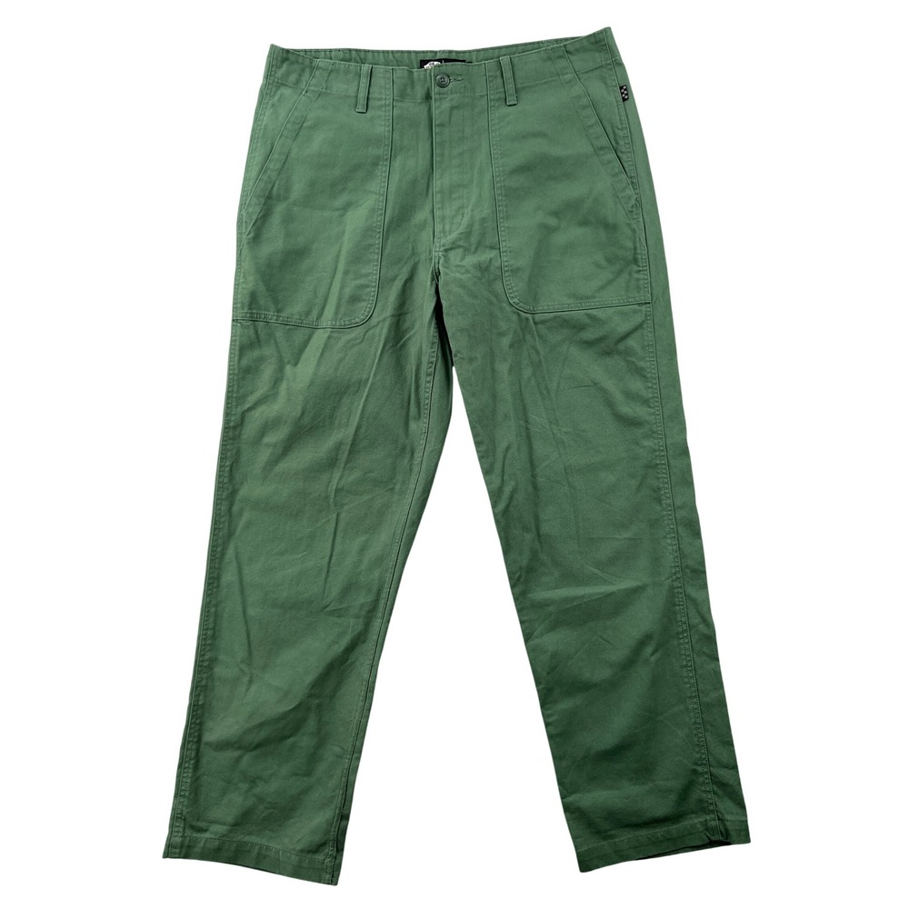 Men's Olive Green Utility Chinos - Straight Fit